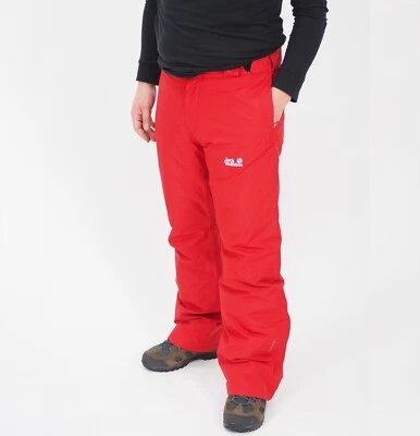 Pantalones de senderismo cálidos de laca roja Jack Wolfskin Powder Mountain 1112041 para hombre Foto 1 de 4