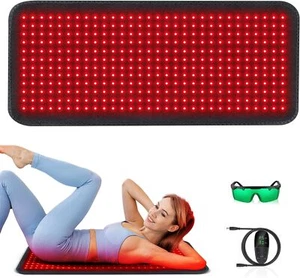 Alfombra de terapia de luz roja para cuerpo 360 LED infrarrojos grandes 660nm 850nm alivio de cintura - Imagen 1 de 11