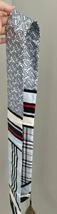 New Burberry Logo Silk Foulard Chignon Hair Accessory 4, 2 Feet Long/tag/box - Foto 1 di 7