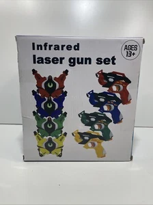 Infrared Laser Tag Guns Set Of 4, 4 Masks, 4 Vests, 4 Glasses, New Mesixi - Picture 1 of 5
