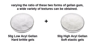 50g Gellan Gum Low Acyl + 50g Gellan Gum High Acyl - Food grade , Vegan - Picture 1 of 3