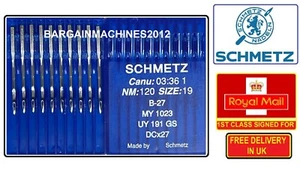 SCHMETZ B-27 DCX27 UY191GS SIZE=120/19 INDUSTRIAL OVERLOCK SEWING MACHINE NEEDLE - Picture 1 of 4