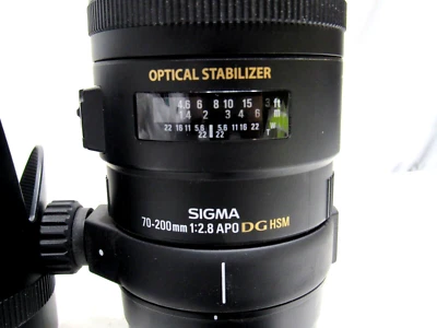 Sigma 70-200mm f/2.8 DG OS HSM Sports Lens For Nikon, caps, hood, tripod collar - Image 1 of 4