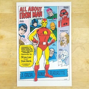 Folleto de cómic Todo sobre Iron Man 2015 de Marvel Stan Lee especial de bonificación - Imagen 1 de 5