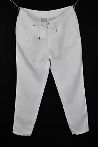 Pantalón Boss Hugo Boss Slim Fit de lino para hombre blanco talla 36 - Imagen 1 de 9