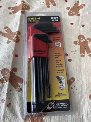 Bondhus BLX MM 1.5 to 10 mm Size, Balldriver L-Wrench Hand Tool Set, 9 Pcs - Image 1 of 4