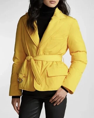 Polo Ralph Lauren Coat Women's Size Medium Belted Down Filled Yellow NEW - Image 1 of 4