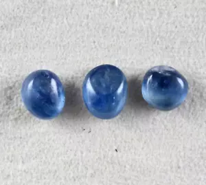 NATÜRLICHER BURMESISCHER BLAUER SAPHIR 3-teilig 10,09 KT AUSGEFALLENER OVALER CABOCHON EDELSTEIN FÜR RING - Bild 1 von 10