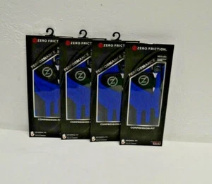 4 Zero Friction Herren Compression One Size Golfhandschuhe - Leff Hand - Blau - Bild 1 von 1