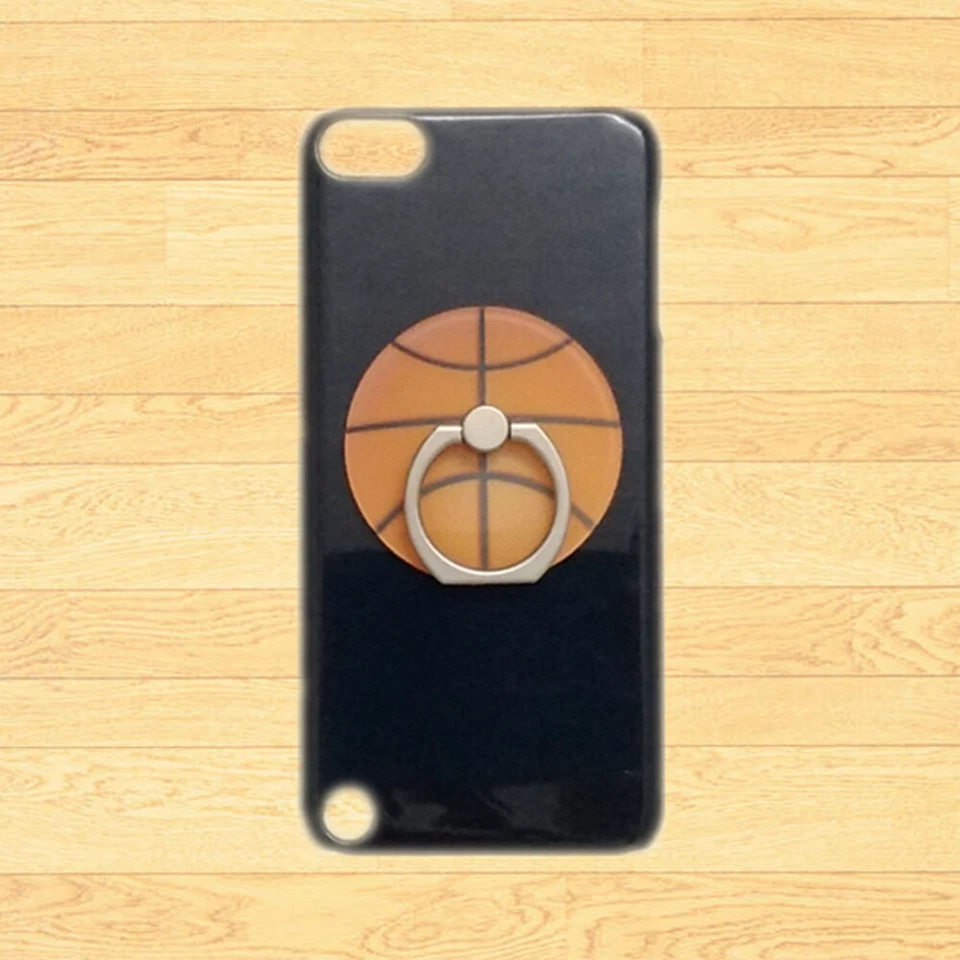 For Phones 3D Cute Basketball Finger Ring Holder Black Back Hard Skin Case Cover - Image 1 of 2