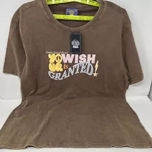 Coney Island Picnic Wish Granted Organic Cotton Tee T-Shirt in Brown Mens Large - Picture 1 of 6