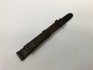 12 mm hochwertiges echtes schmales dünnes Leder Uhrenarmband dunkelbraun - Bild 1 von 4