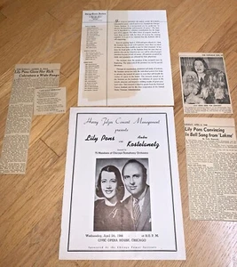 Abril 1944 PROGRAMA DE ORQUESTA SINFÓNICA CHICAGO LILY PONS/ANDRE KOSTELANETZ - Imagen 1 de 12