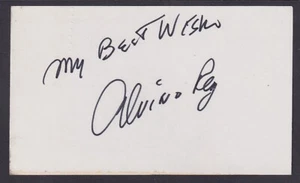 Alvino Rey, American Jazz & Swing Era Musician & Bandleader, signed 3x5 card - Picture 1 of 1