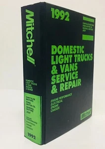 Vtg 1992 Mitchell Domestic Light Trucks Vans Service Repair Manual Ford GM Jeep - Picture 1 of 10