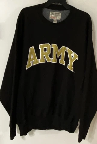 VINTAGE Army West Point Sweatshirt Men XL Black Steve & Barrys Black Knights 90s Cover