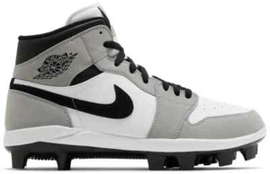 Nike Air Jordan 1 Retro MCS Baseball Cleats Mens 15 Smoke Grey AV5354-012 NBY - Picture 1 of 8