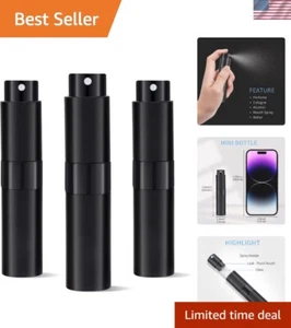 3Pcs 8ml Cologne Travel Bottle, Perfume Atomizer, Refillable black - Picture 1 of 9