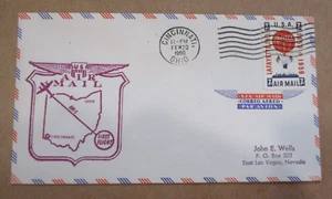 AIR MAIL CACHET 1960 "FIRST FLIGHT CINCINNATI - MIDWAY A.M.F. CHICAGO" - Picture 1 of 4