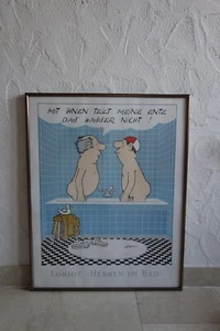 Loriot Poster Plakat im Rahmen Herren im Bad Die Ente bleibt draußen 72 x 56 cm - Bild 1 von 6
