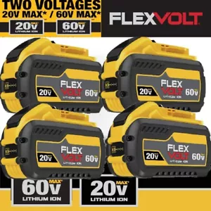 4Pack For DEWALT FLEXVOLT 20V/60V MAX 9.0Ah Lithium-lon Battery DCB609-2 DCB612 - Picture 1 of 10