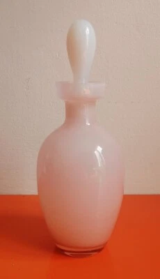 ANCIEN FLACON EN VERRE OPALIN OPALINE ROSE À PARFUM NÉCESSAIRE DE TOILETTE - Photo 1/4