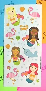 Markenzeichen Prismatische Meerjungfrauen & Meerestiere Aufkleberblatt - Bild 1 von 1