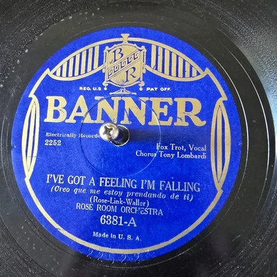 78 rpm 10" Banner 6381 Rose Room Orch & Jack Blue's Texans - Image 1 of 4
