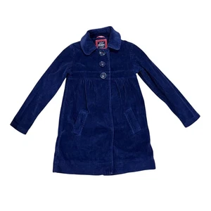 Mini Boden Mädchen Cord Mantel dunkelblau rot gepunktet gefüttert Jacke 9-10 y - Bild 1 von 4