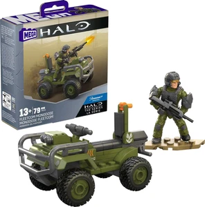 MEGA Halo Building Toy Set, FLEETCOM Mongoose ATV Vehicle with 79 Pieces, 2 P... - Picture 1 of 12