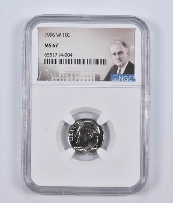 MS67 1996-W Roosevelt Dime NGC Special Lbl *1236 - Image 1 of 4