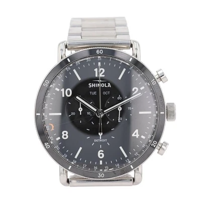 Reloj pulsera Shinola The Canfield Sport 45 mm esfera negra cuarzo cronógrafo para hombre Foto 1 de 4