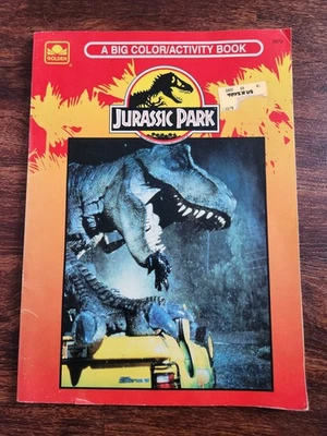 Jurassic Park Coloring Book 1993 Partially Used Great Condition - Image 1 of 4