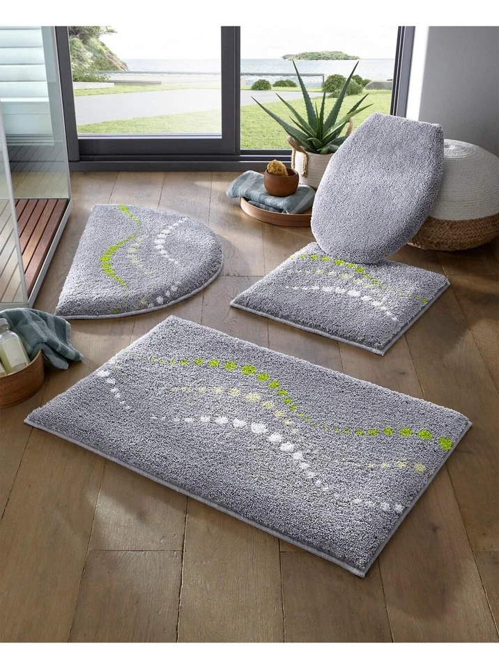 Grund WC-Vorleger 50 x 50 cm Badematte grau eucalyptus Gr. 4 NEU - Bild 1 von 2