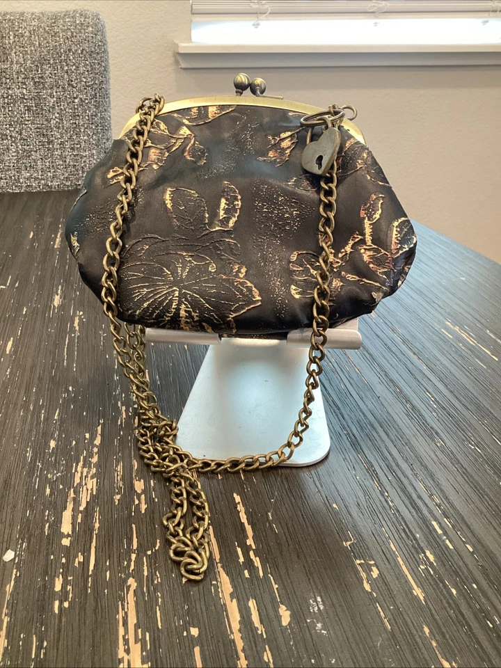 Bolso Bandolera American Rag Bolso de Hombro Bronce Dorado Imitación Cuero De Colección 1984 Foto 1 de 4