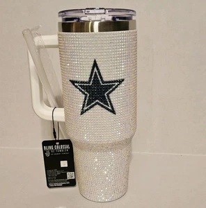 Dallas Cowboys Bling Colossal 46oz Rhinestone Tumbler Rare Memory Company - Picture 1 of 5