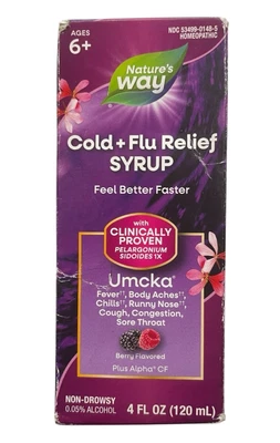 Nature's Way Cold + Flu Relief Syrup - Homeopathic - Berry - 4 fl oz - Exp 07/26 - Image 1 of 4