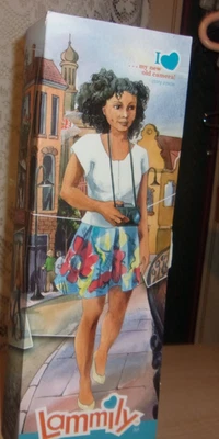 Lammily Fashion Doll Realistic Size + Fashion Geometry Dress AA Photographer New - Image 1 of 4