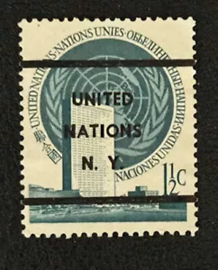 United Nations, Sc # 2, UN headquarters, Precancel 1951, MNH - Picture 1 of 2