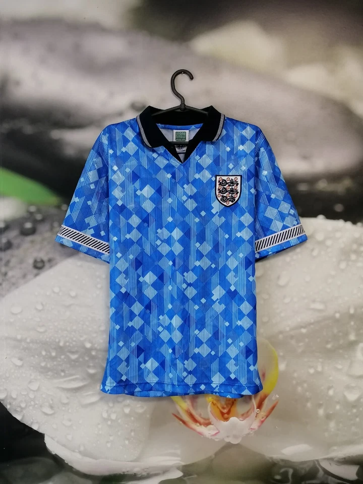 Inglaterra 1990 - 1992 3ª Tercera Camiseta Fútbol Camiseta Score Sorteo Talla S Foto 1 de 4