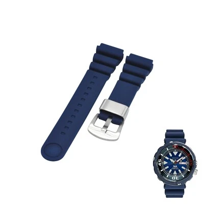 Correa de reloj de goma azul marino Prospex SRPA83 22 mm para Seiko Foto 1 de 4