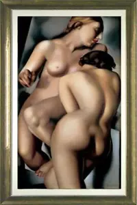 KUNST ÖLGEMÄLDE REPRO VON Tamara de Lempicka Akt Mädchen auf Leinwand 24"x36" - Bild 1 von 1