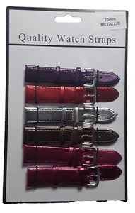 Großhandel Restposten: - 6 von - 20 mm - METALL gemischte Farben - Leder Uhrenarmbänder. - Bild 1 von 1