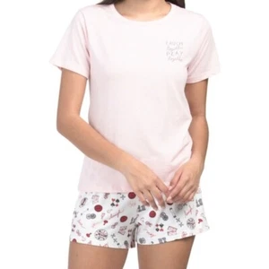 New ED Ellen Degeneres 2 Piece Top & Shorts PJs S M L XL  - Picture 1 of 4