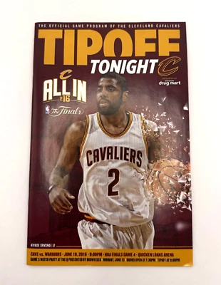 2016 NBA Finals Cleveland Cavaliers Game 4 Program Kyrie Irving - Image 1 of 2