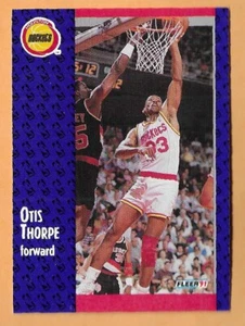 OTIS THORPE HOUSTON ROCKETS #80 FLEER 1991 - Picture 1 of 2