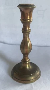 Antique Vintage Heavy Brass Small Candlestick Candle Holder 4” - Picture 1 of 6