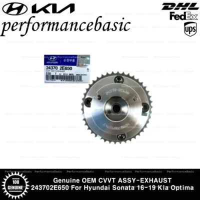 Original OEM CONJUNTO DE ESCAPE CVVT 243702E650 para Hyundai Sonata 16-19 Kia Optima  Foto 1 de 2