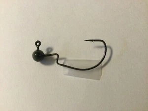 12pc- 1/16 oz #1 Ned Rig Style Jig Head, Grn pumpkin Weedless Rig Victory Hooks - Picture 1 of 2