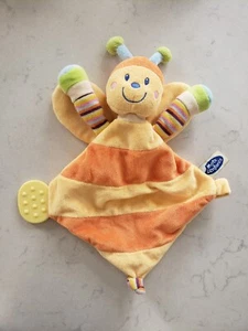 Doudou MOTS D'ENFANTS Yellow Orange Bug Butterfly Comforter Glo - Picture 1 of 5
